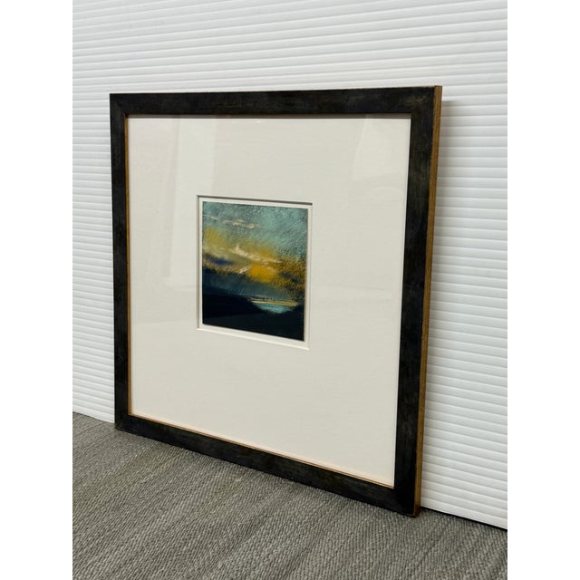 Coastal Wendy Goldberg Dawn on the Lake Pastel Painting For Sale - Image 3 of 12