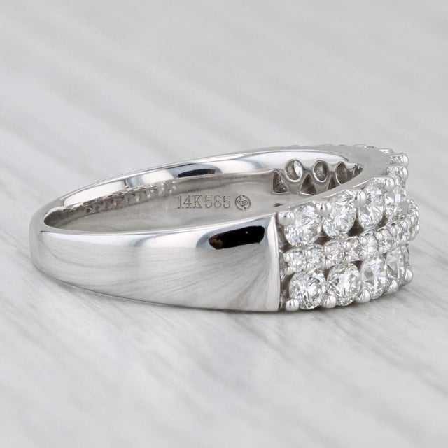 1.31ctw Diamond Ring 14k White Gold Size 8 Wedding Anniversary Band For Sale In Greensboro - Image 6 of 8