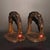 Pair of Antique Bronze Stirrups With Dragon Motif and Gemstone Inlays, 1.6kg For Sale - Image 9 of 9