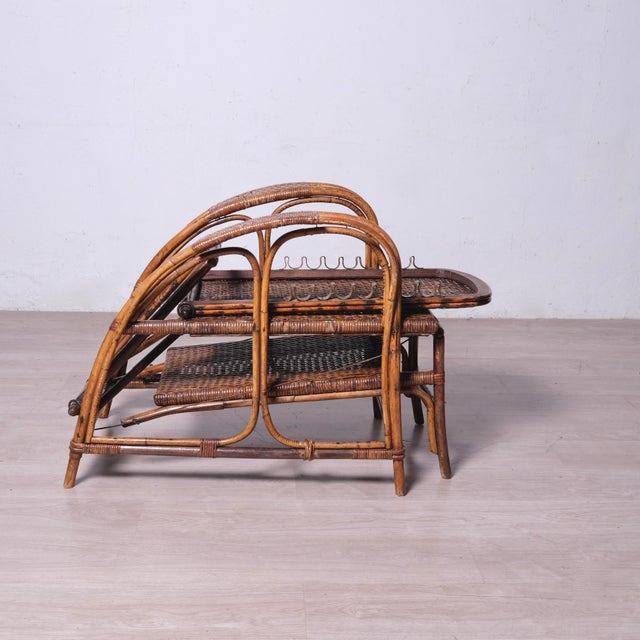 Italian Rattan Chaise Lounger, 1920s For Sale - Image 17 of 18