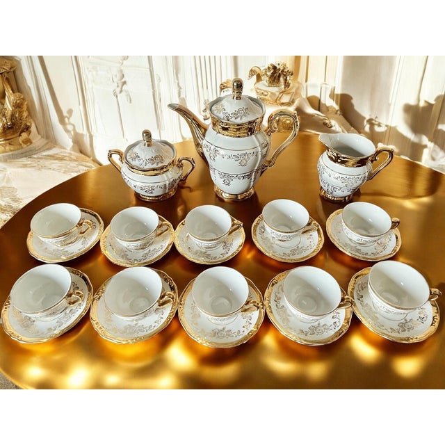 Antico Coffee Service in Porcelain from GKC Garies Kuhnl & Co., 1930, Set of 23 For Sale - Image 9 of 14