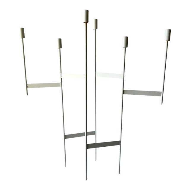 1960s Donald Drumm for Raymor American Modernist White Candelabrum For Sale