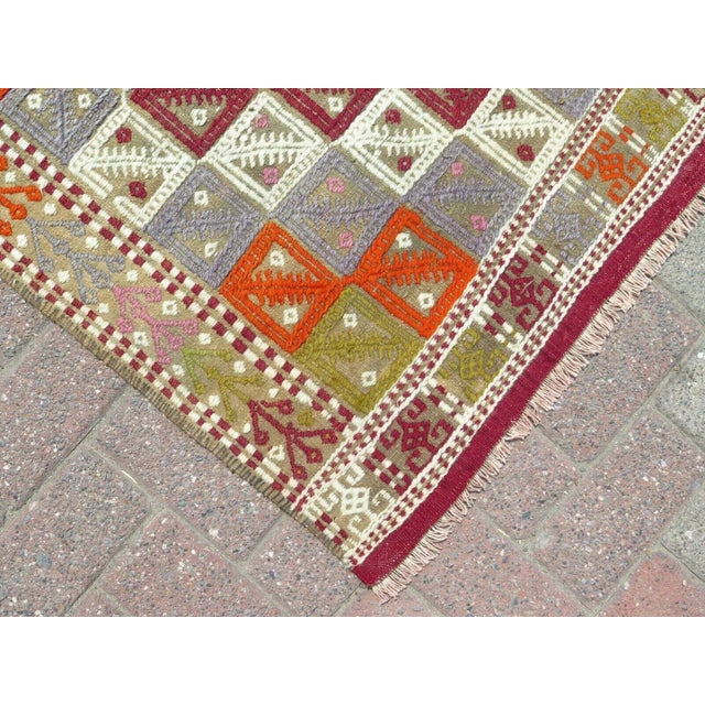 1960s Vintage Tribal Kilim Runner - 33" X 96" For Sale - Image 11 of 12