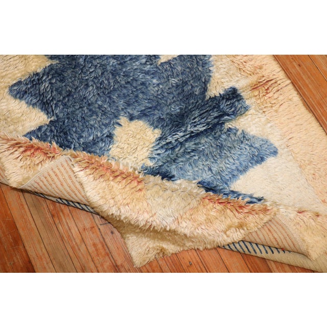 Vintage Zabihi Collection Turkish Tulu Carpet - 3'10" x 5'5" For Sale In New York - Image 6 of 7