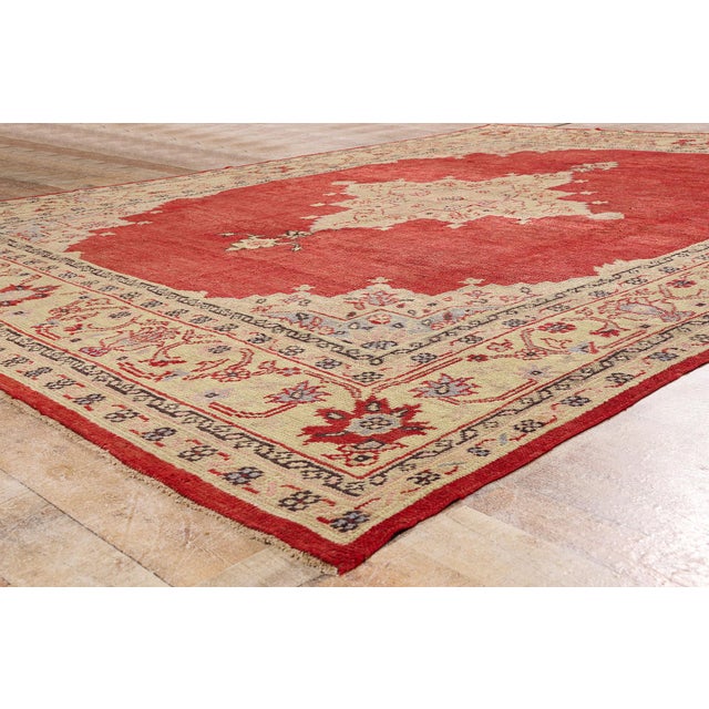 Red Antique Turkish Oushak Rug, 09'08 X 12'08 For Sale - Image 8 of 10