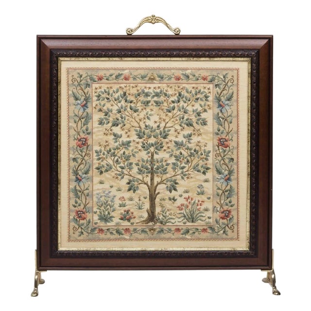 Tree of Life Light Tapestry Firescreen For Sale
