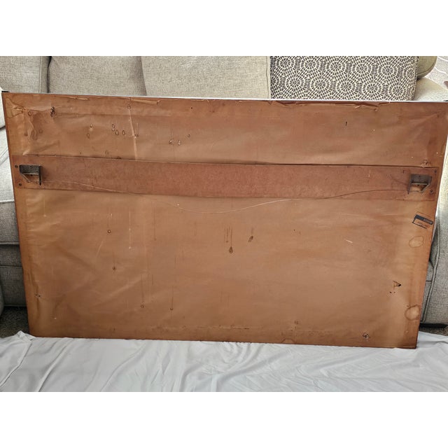 1940’s Art Deco Mirror With Gold Empire Style Metal Corner Brass Accents For Sale - Image 10 of 10