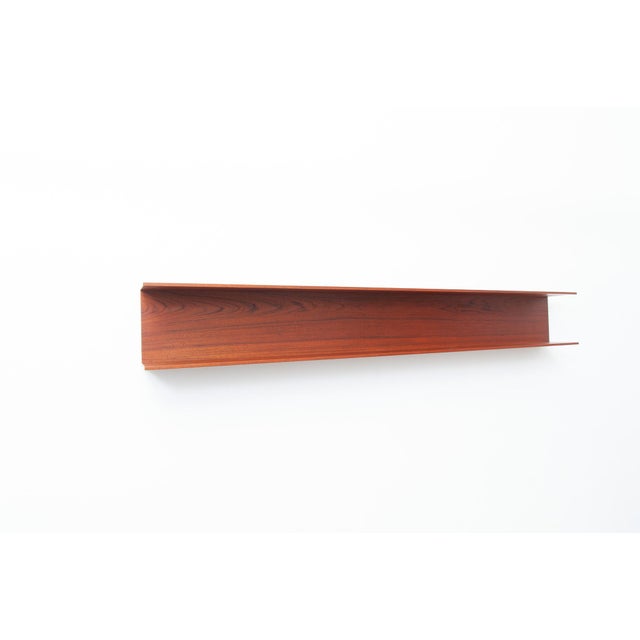 Wood Teak Wall Shelf by Walter Wirz for Wilhelm Renz, 1960s For Sale - Image 7 of 8
