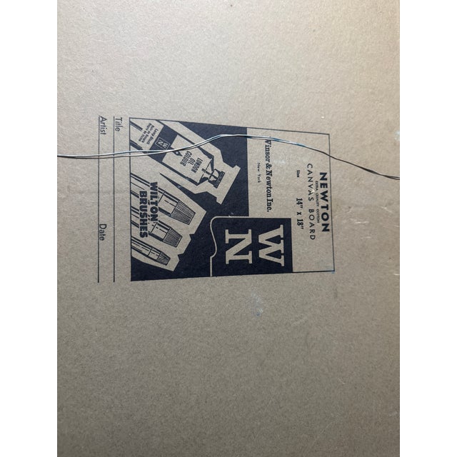 Vintage Mid-Century Nautical Sailboat Seascape Original Oil Painting in Gilt Frame For Sale - Image 11 of 11