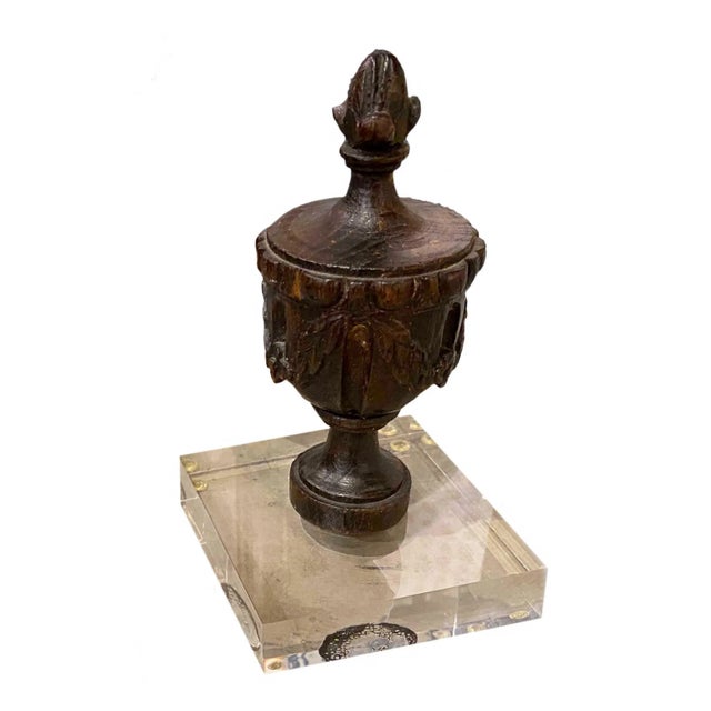 French Finials on Lucite - a Pair For Sale - Image 4 of 5