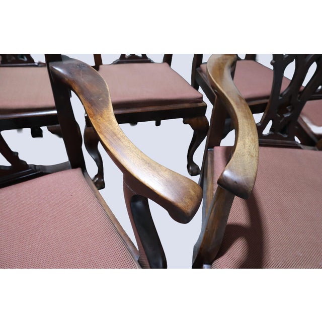 Ten Chippendale Style Clawfoot 19th Century Dining Chairs For Sale In Portland, OR - Image 6 of 16