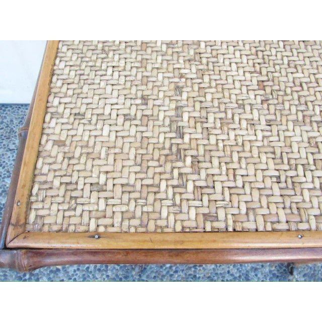 Wood Unique Antique English Bamboo Bookshelf Table For Sale - Image 7 of 17