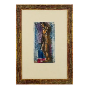 Cubist Nude Study Pastel Painting by John Begg