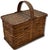 Sienna Outstanding Antique American Pennsylvania Amish Hand Woven Alder & Ash Wood Splint Picnic Basket Circa Late 1800s For Sale - Image 8 of 18