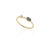 14k Solid Yellow Gold Dainty Blue Sapphire and Diamond Everyday Ring Size 7 For Sale - Image 4 of 7