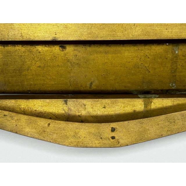 British Art Deco Brass Door Knocker Mail Slot C1925 Original Design For Sale - Image 10 of 12