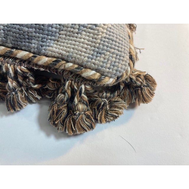 Textile Vintage Throw Decorative Needlepoint Shih-Tzu Design Pillow For Sale - Image 7 of 8