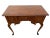 Chippendale 1960s Petite Desk Vanity, Chippendale Style, Three Dovetail Drawers, Solid Walnut For Sale - Image 3 of 12