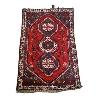 Vintage Oriental Rug in Red For Sale