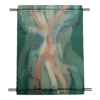 1980’s Original Abstract Dancing Figures Woven Tapestry For Sale