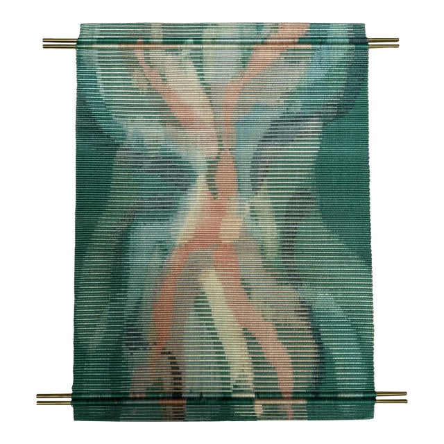1980’s Original Abstract Dancing Figures Woven Tapestry For Sale