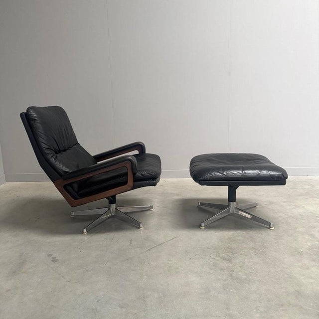 Set of King Chair and Ottoman from Strässle, 1960s For Sale - Image 3 of 15