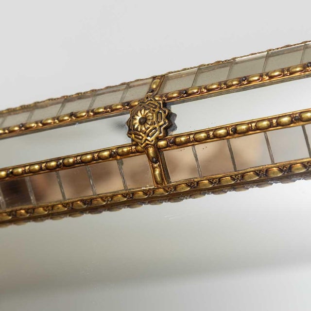 1960s 1960s French Brass Beaded Mirror For Sale - Image 5 of 14