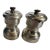 1920s Two Petite Sterling Silver Grinders; For Salt and Pepper For Sale