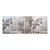 36" * H108" *6ps, Hand-Painted Retro Grey Tone Palm Rainforest Wall Mural, Low-Saturation Misty Tropical Plant Wall Covering For Sale