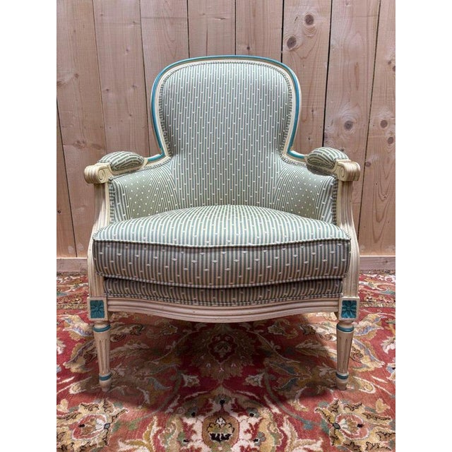 Louis XVI Style Bergère For Sale - Image 4 of 10