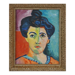 Original Fauvist Oil Portrait -- Study of Madame Matisse by Anna Norman