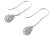 Early 21st Century Pavé Diamond White Gold Teardrop Dangle Drop Earrings - 2 Pieces For Sale - Image 5 of 10