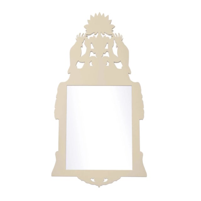 Contemporary Fleur Home Audubon Royal Mirror in Delaware Putty, 27x45 For Sale - Image 3 of 3