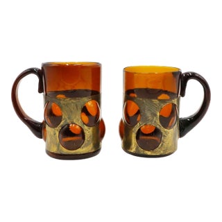 1970s Brutalist Mexican Glasses by Feders - a Pair For Sale