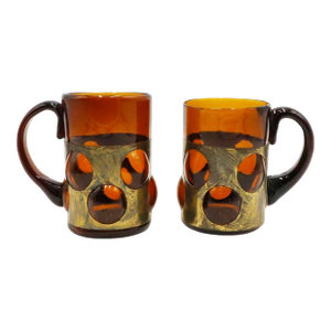 1970s Brutalist Mexican Glasses by Feders - a Pair