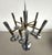 Metal Large Italian Chrome and Brass Trumpet Chandelier attributed to Lumi Milano, 1970s For Sale - Image 7 of 18