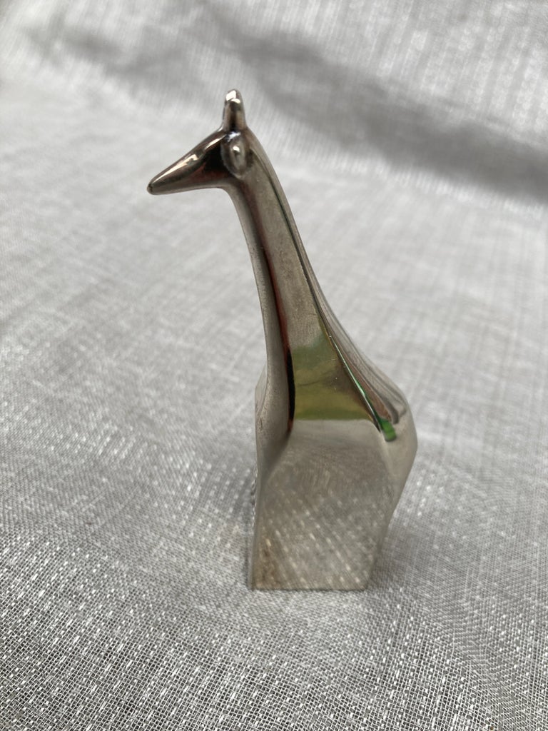 Vintage Dansk Designs Japan Silver Plate Giraffe Paperweight