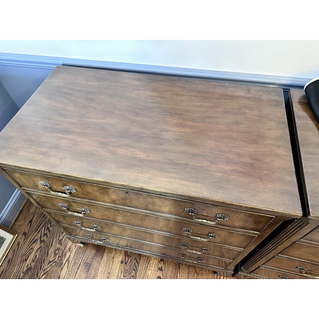 Wood Kittinger Georgian Mahogany Four-Drawer Chests - A Pair For Sale - Image 7 of 8