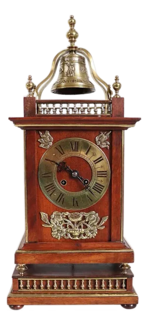 19th Century French Parisian Planchon Henri II Revival Walnut and Brass Bracket Clock