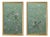 W30"* H60", Emerald Green Peacock Peony 2-Panel Chinoiserie Wallpaper Panels ,No Frame, Tea Paper For Sale