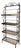 Vintage French Style Four Tier Scrolled Wrought Iron & Brass Baker's Rack For Sale
