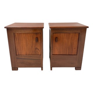 Art Deco Modernist Nightstands by J.A. Muntendam for L.O.V. Oosterbeek, 1920s, Set of 2 For Sale