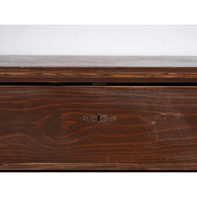 Brown Antique Pine Chest of Drawers For Sale - Image 8 of 11
