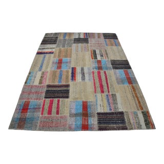 1960s Anatolian Tribal Oushak Kilim Rug For Sale
