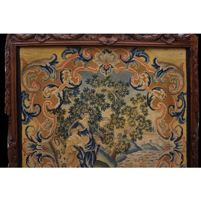 Mid 18th Century Mid-18th Century English Biblical Needlepoint With Story of Moses Beingby Bithiah in the Nile. For Sale - Image 5 of 12