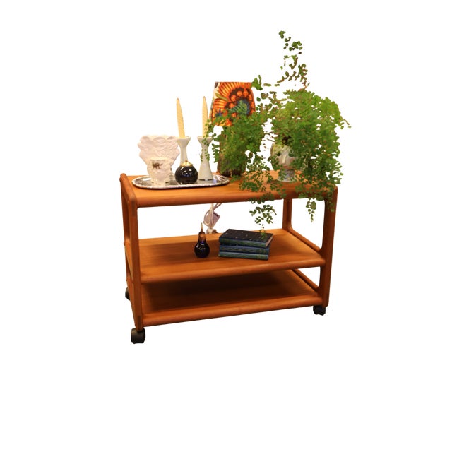 Danish Teak Bar Cart, 1960s For Sale - Image 9 of 18