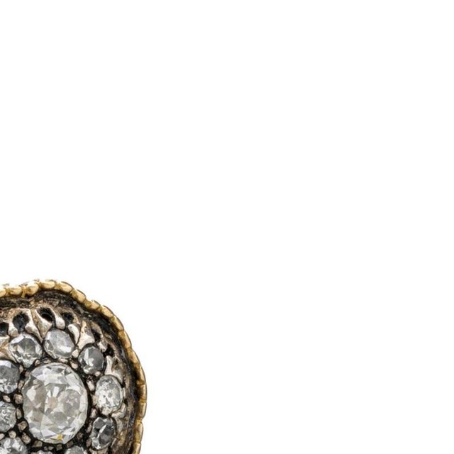 Silver and Gold Ring; with Diamonds, 19th Century For Sale - Image 4 of 6