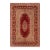 Shabby Chic Medallion 1990's Pak-Persian Rust/Taupe Wool Rug - 6'2'' X 9'7'' For Sale