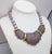 American Vintage 1985 Signed Napier Purple "Sherbet" Molded Lucite Collar Necklace For Sale - Image 3 of 12