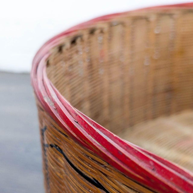 Wood Antique Chinese Wedding Basket For Sale - Image 7 of 14